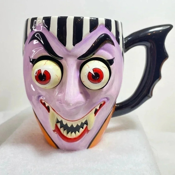 Department 56 Other - Department 56 Dracula Vampire Halloween Google Eyes Mug Limited Ed. Sm. Chip